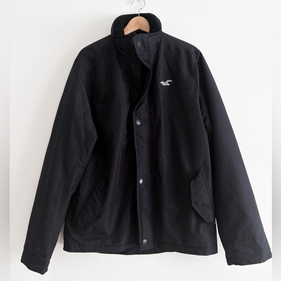 NWT Hollister Men’s All Weather Jacket with zipper, Size XL - Navy Blue - Picture 7 of 9